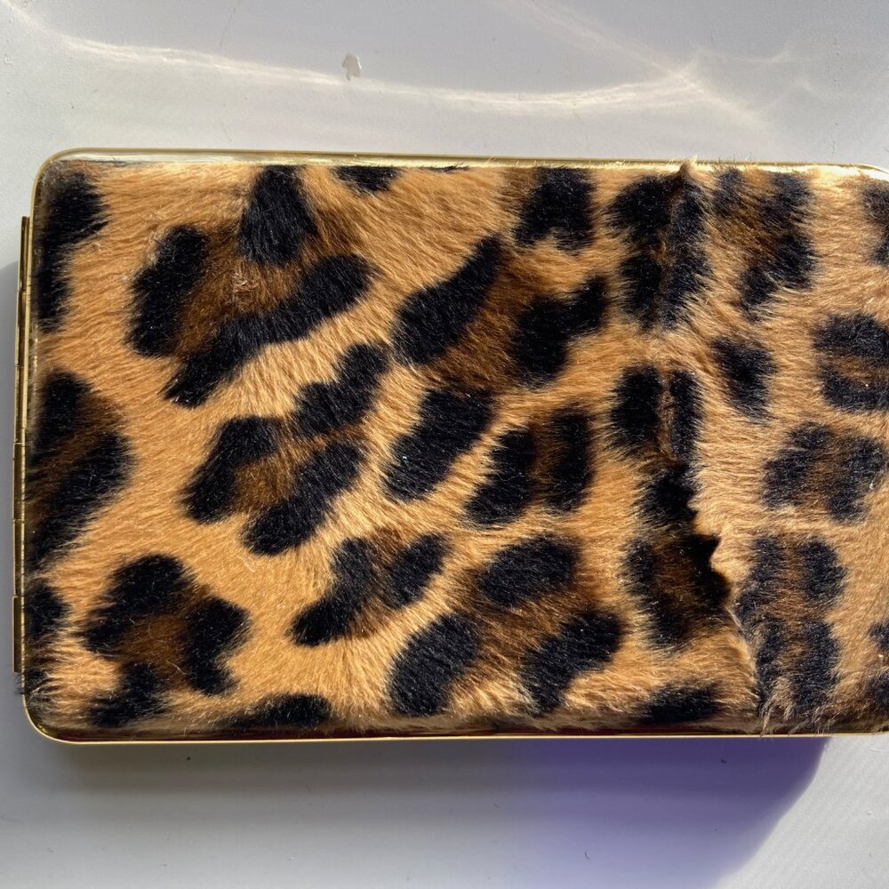 Leopard skin cigarette or credit card holder